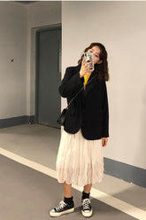 Lässiger, eleganter Einreiher-Blazer mit Kerbe